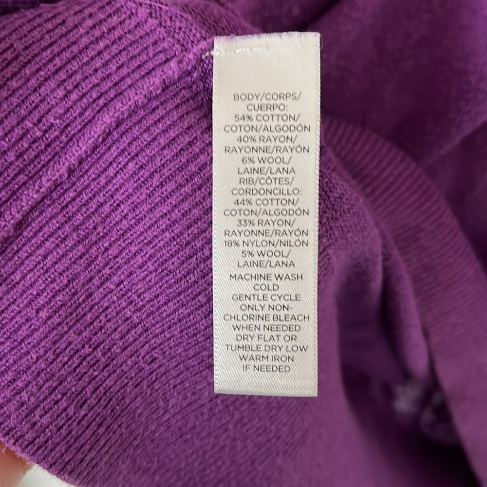 Loft Purple Sweater with Button Detail - Picture 6 of 9